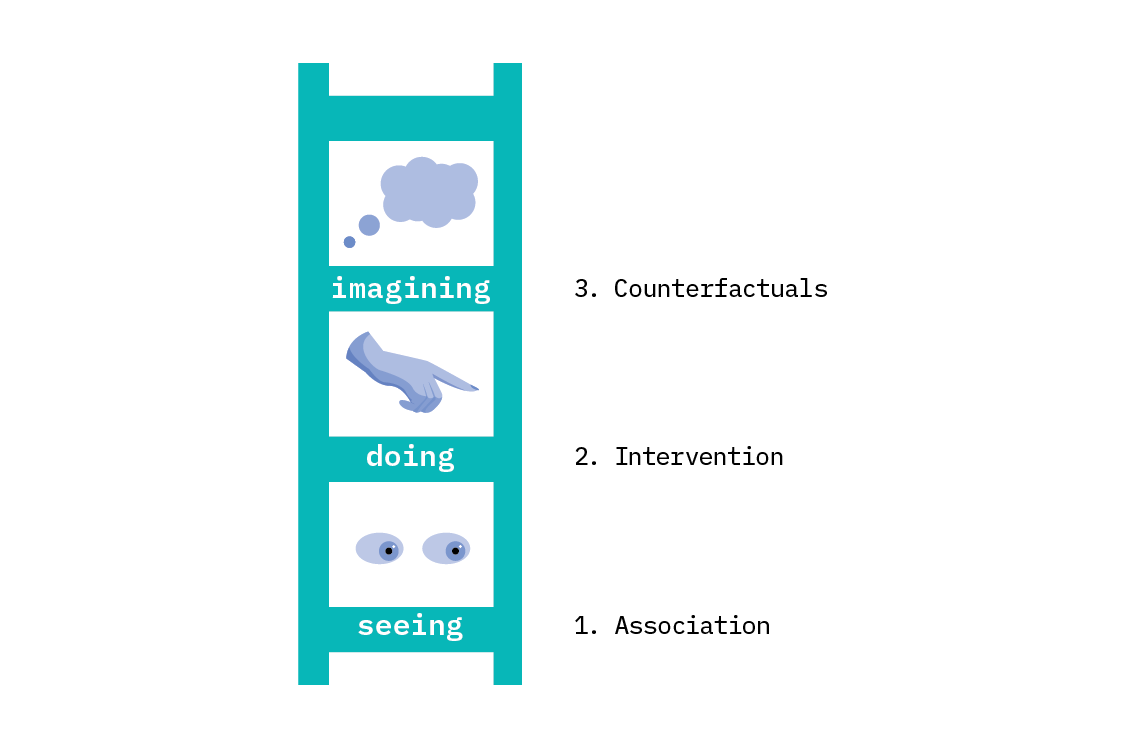 The ladder of causation, as described in The Book of Why.